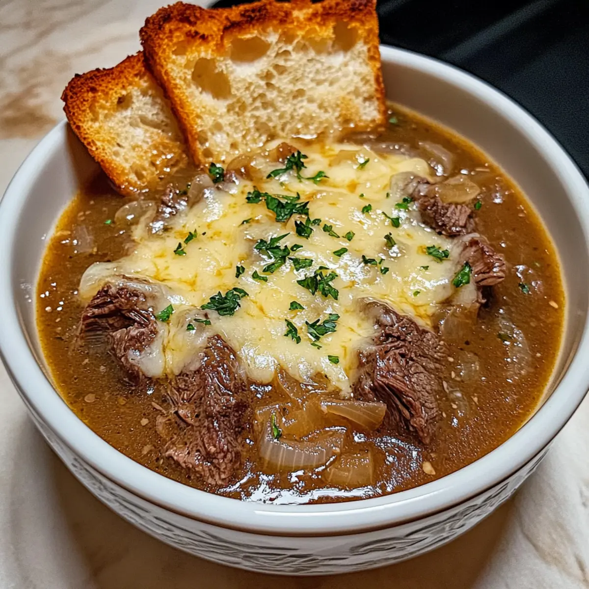Hearty French Onion Beef Short Rib Soup for Cozy Nights