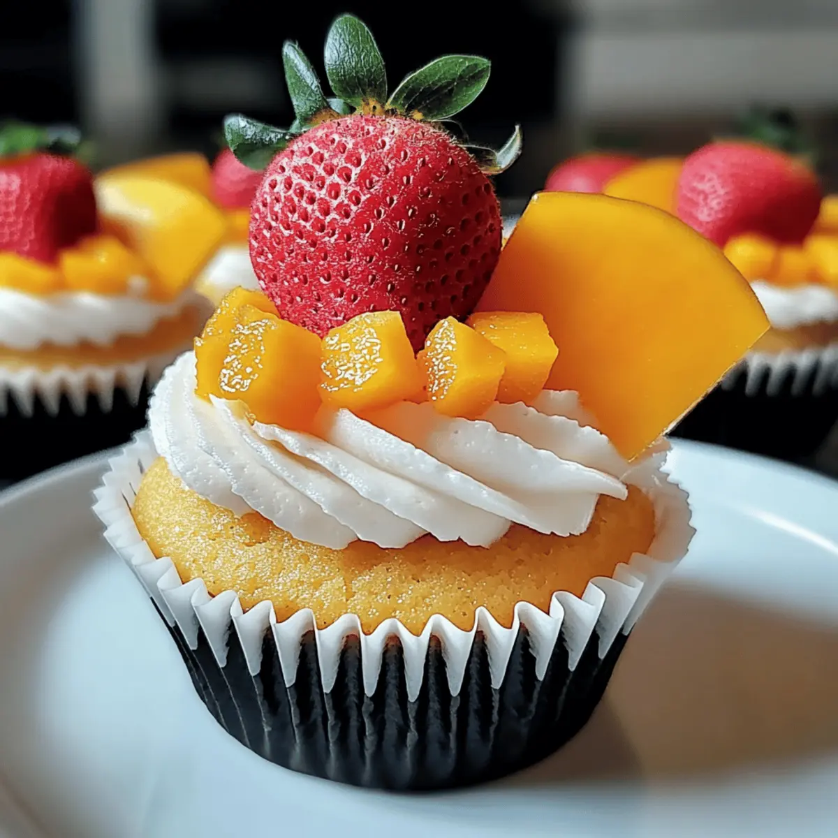 Strawberry Mango Cupcakes for a Tropical Treat Everyone Loves
