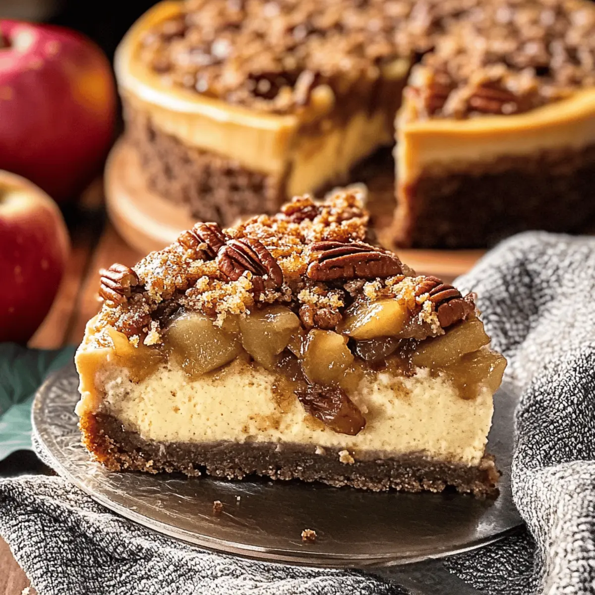 Irresistible Apple Bottom Bourbon Pecan Cheesecake Delight