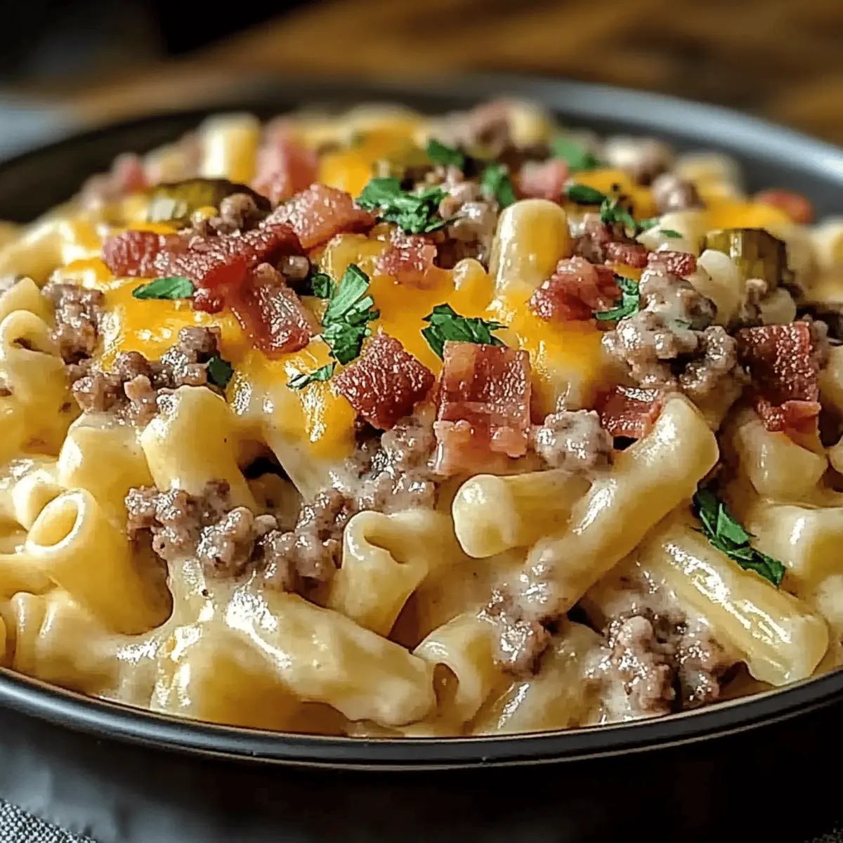 Creamy Loaded Cheeseburger Alfredo Pasta for Ultimate Comfort