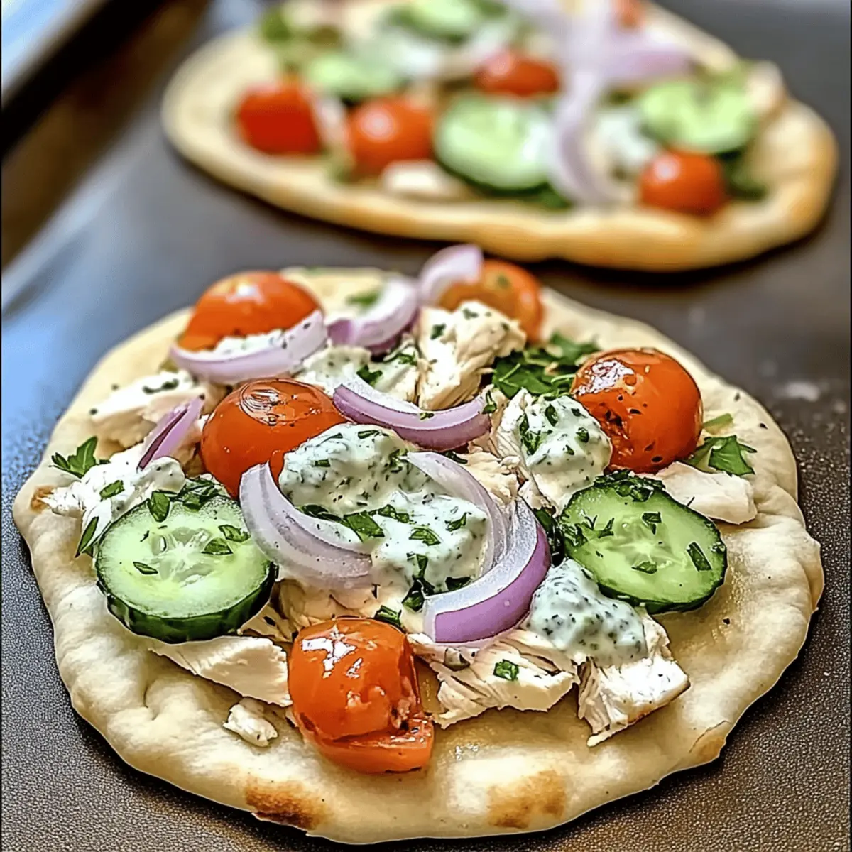 Tzatziki Chicken and Vegetable Naan Pizza: A Flavorful Twist