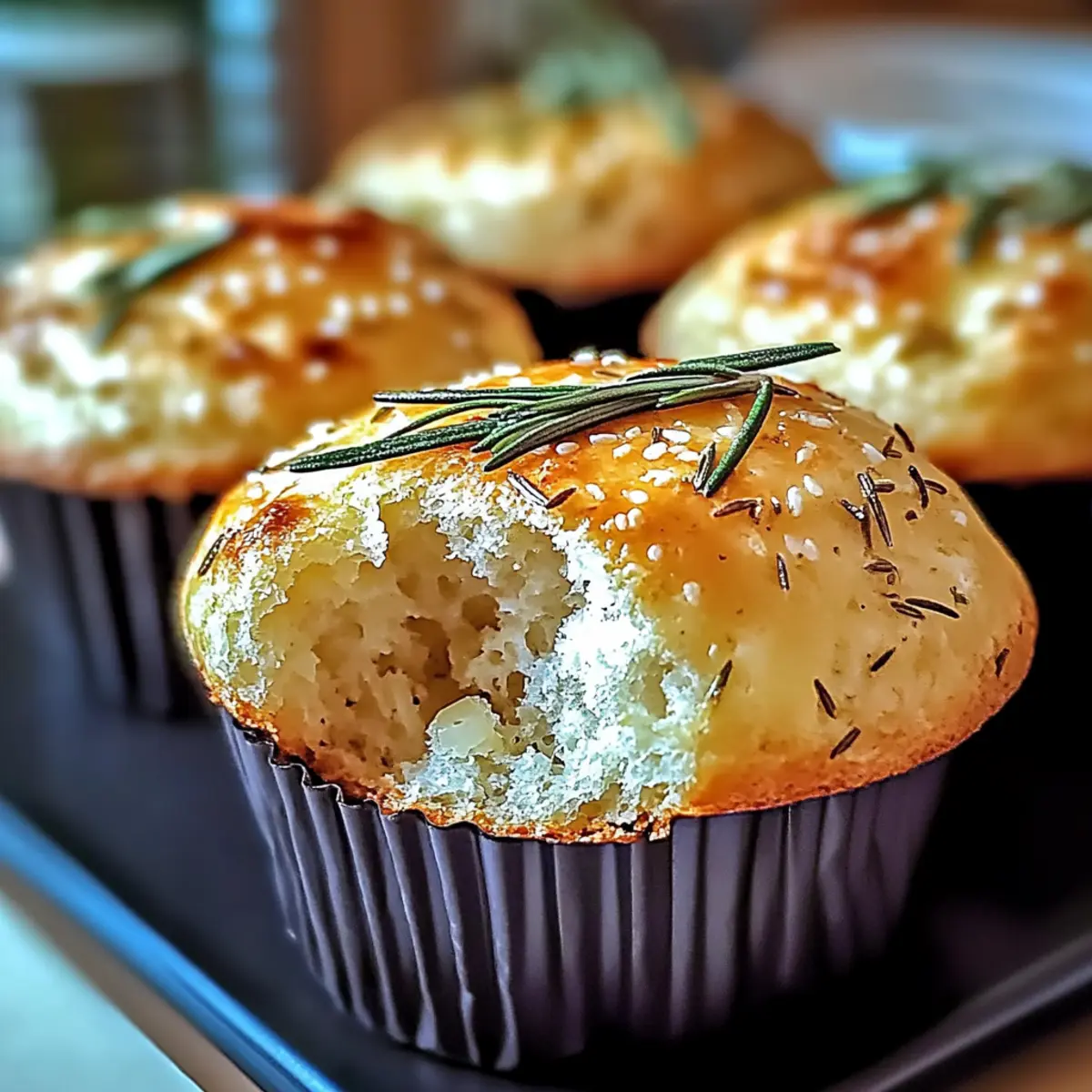 Garlic Rosemary Focaccia Muffins for Effortless Home Baking