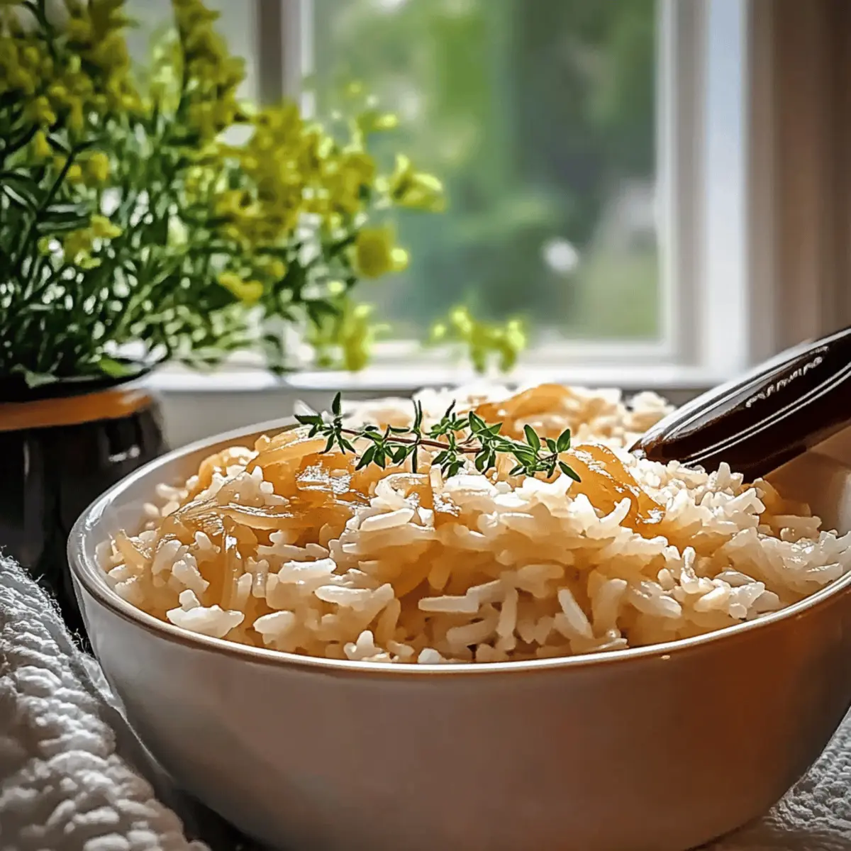 Creamy French Onion Butter Rice for Cozy Comfort Dinners