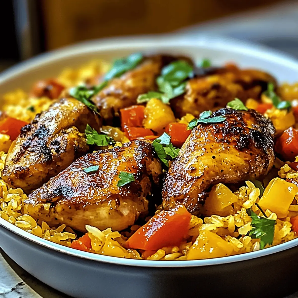 Savory Caribbean Chicken and Rice: Your One-Pan Delight