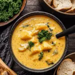Hearty Cheddar Garlic Herb Potato Soup