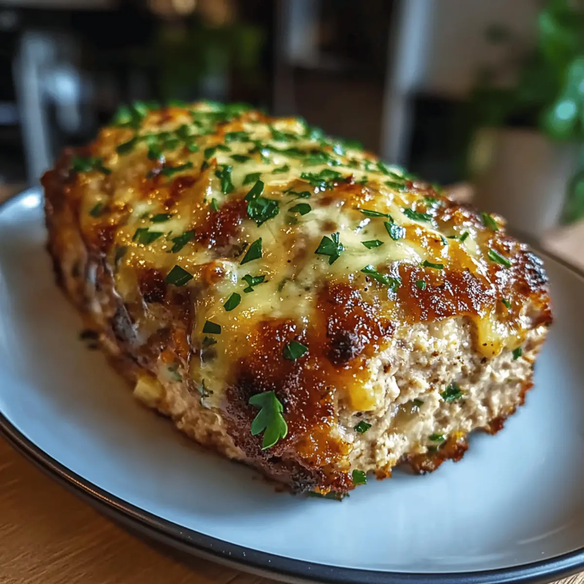 Melt-in-Your-Mouth Garlic Parmesan Chicken Meatloaf Delight