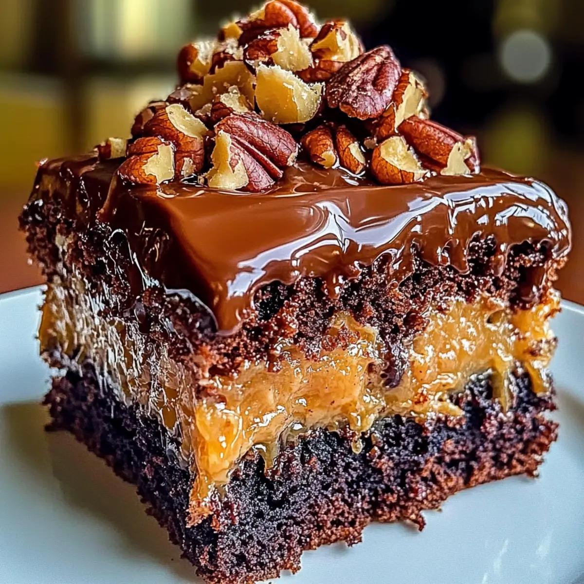 Indulge in Silky German Chocolate Poke Cake Bliss