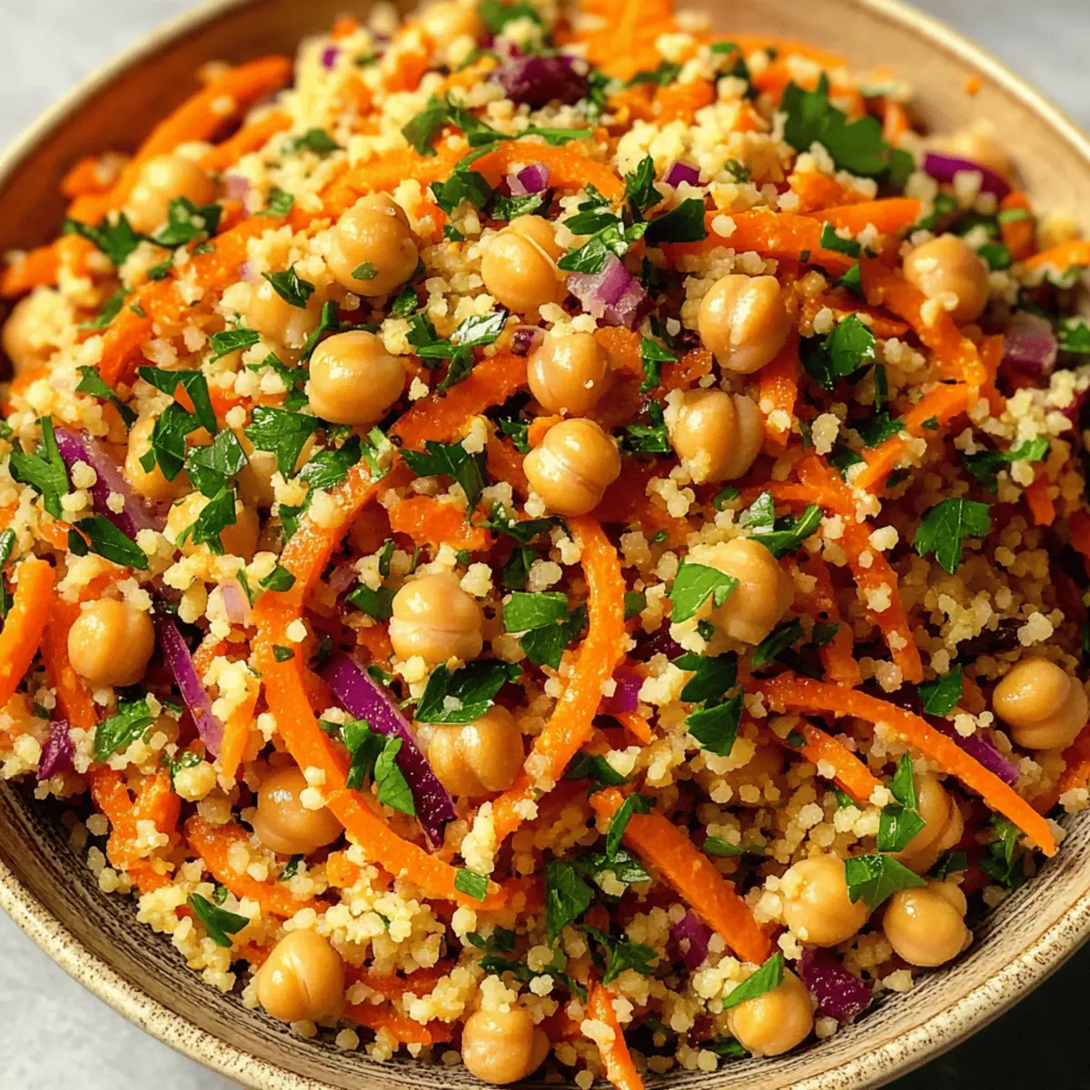 Moroccan-Spiced Chickpea and Carrot Couscous Salad Bliss