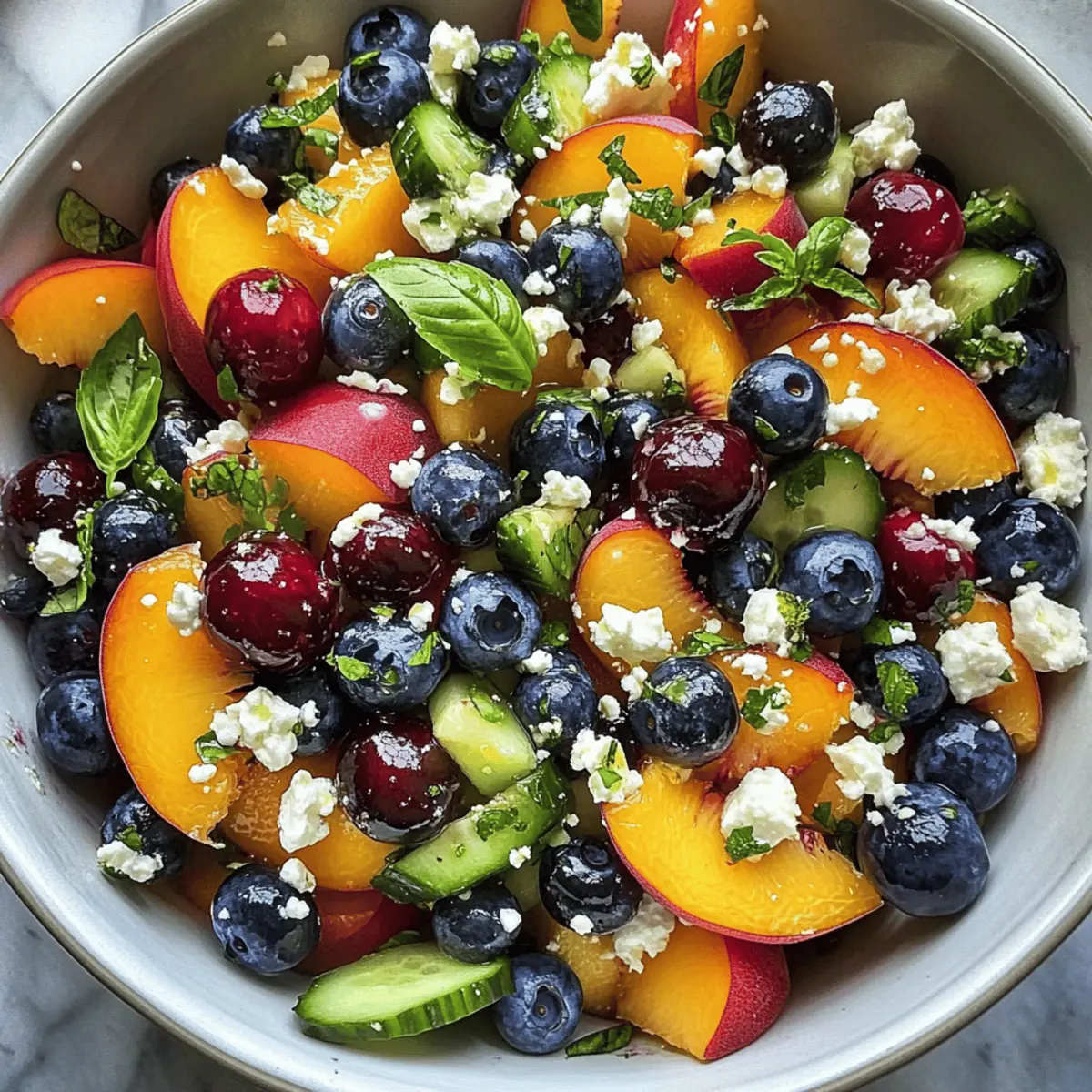 Blueberry Peach Feta Salad: A Refreshing Summer Delight