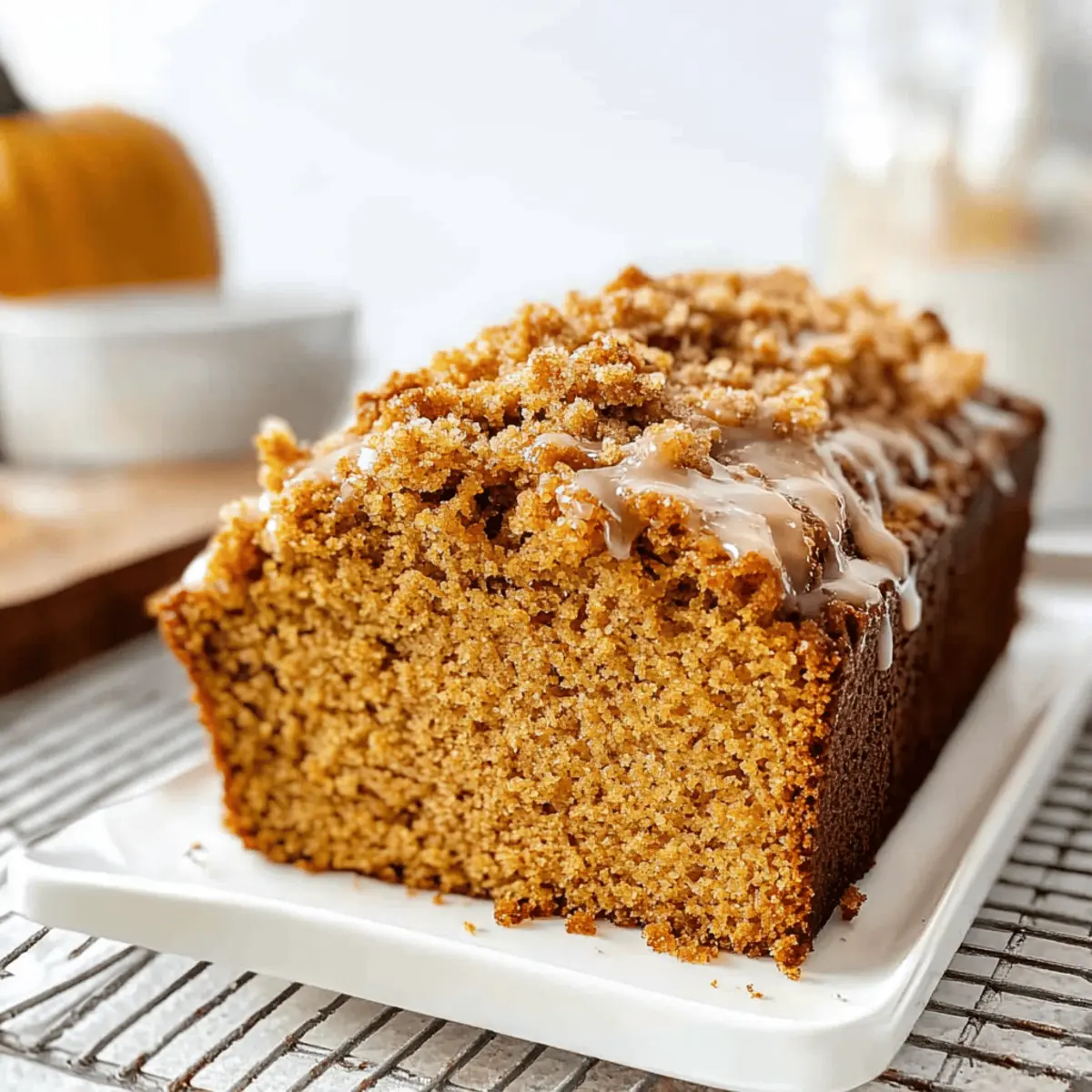 Irresistibly Moist Pumpkin Bread with Maple Glaze Delight