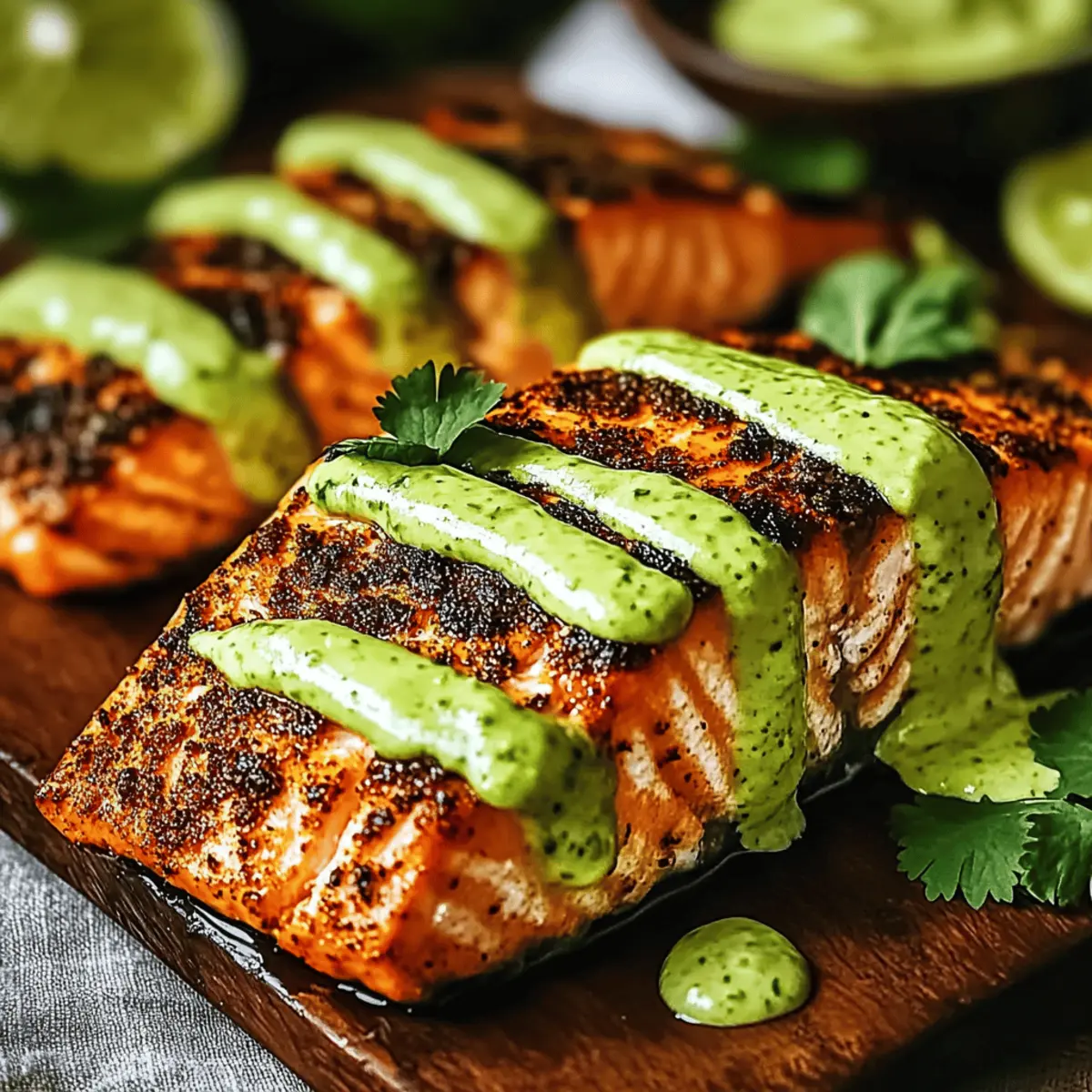 Baked Cajun Salmon with Creamy Avocado Lime Sauce Recipe