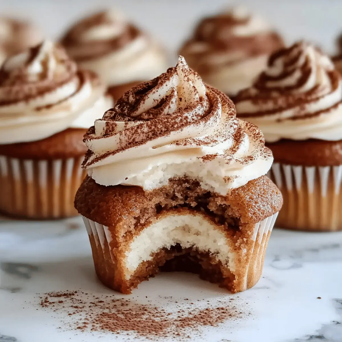 Moist Tiramisu Cupcakes with Creamy Mascarpone Frosting