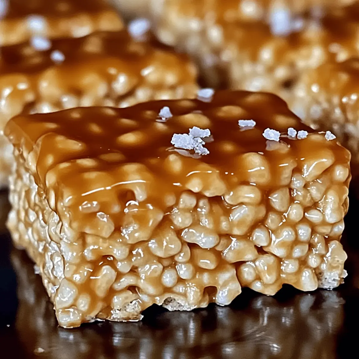 Salted Caramel Rice Krispie Treats for Sweet Moments Together