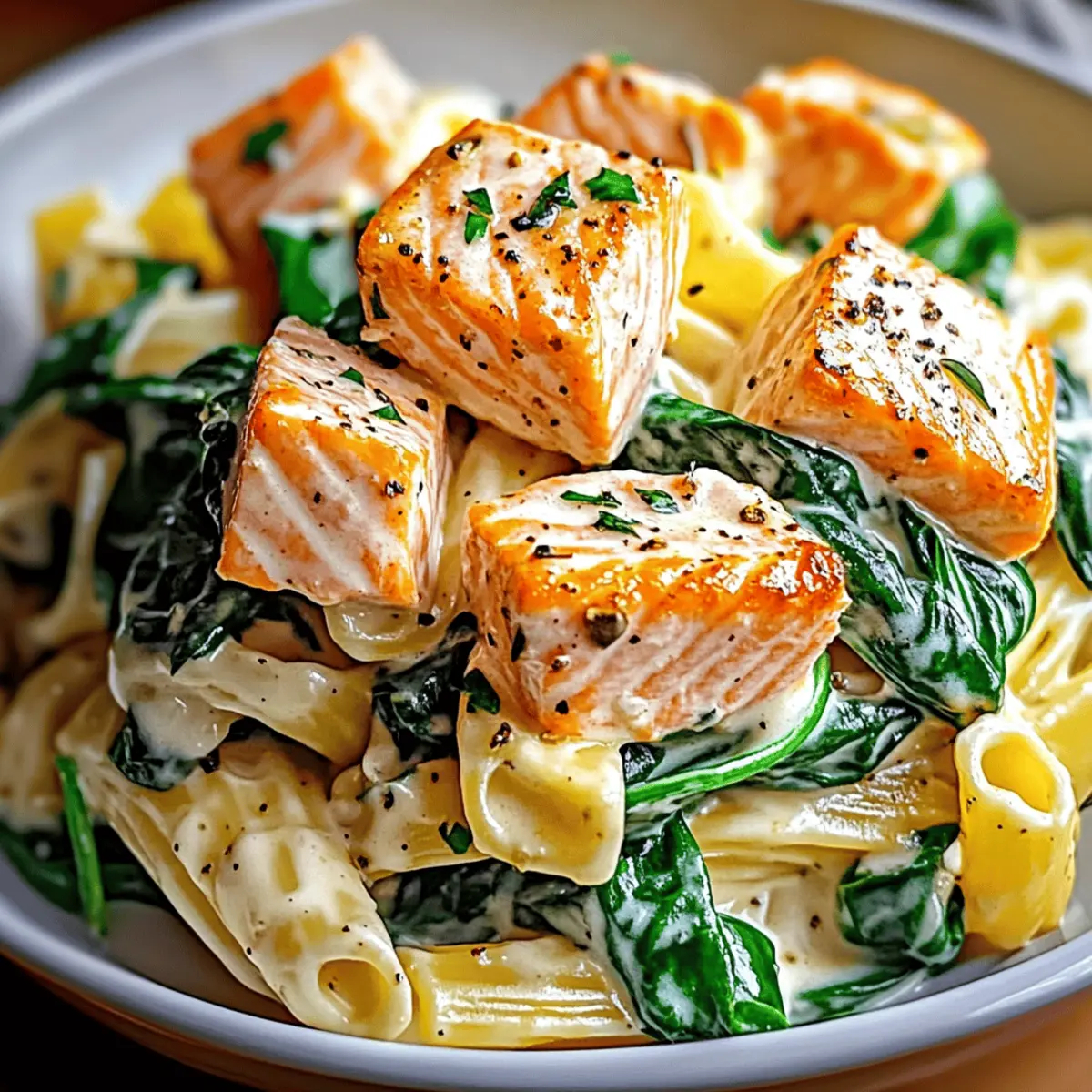 Delicious Salmon Spinach Pasta Dish for Quick Weeknight Dinners