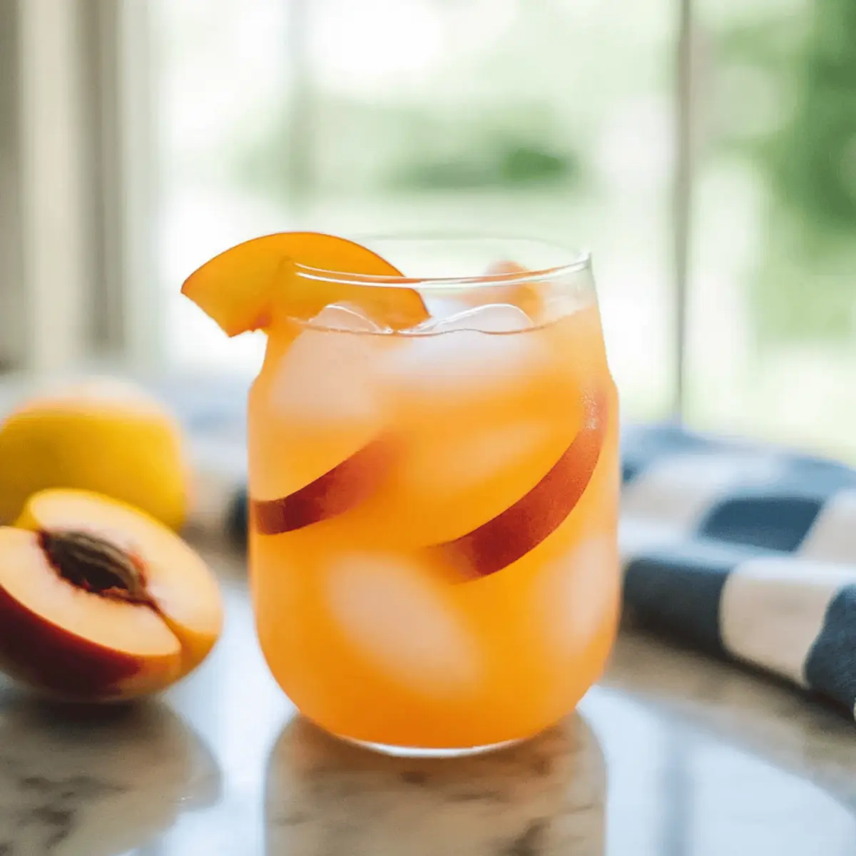 Fresh Peach Lemonade: Sweet, Tangy Delight for Summer Sipping