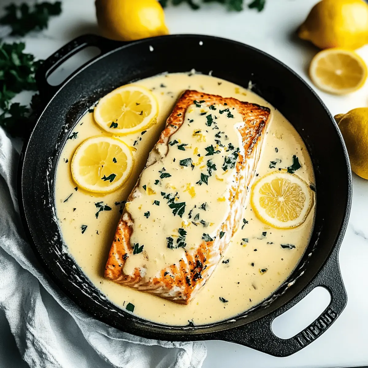 Baked Salmon with Lemon Butter Cream Sauce: Easy Elegance!