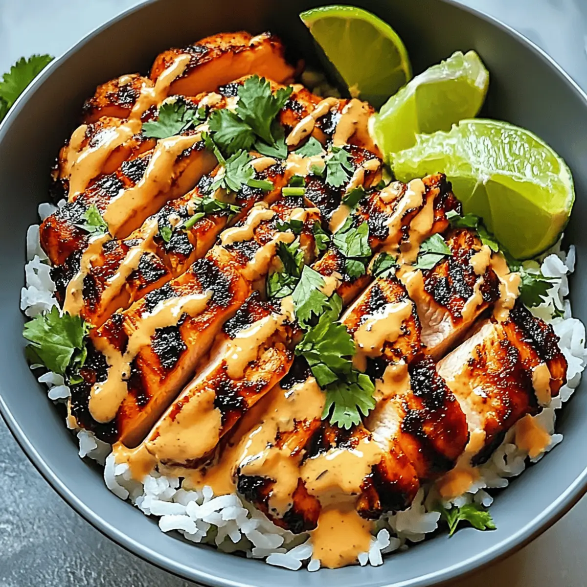 Sweet Chili Chicken Bowl with Coconut Lime Drizzle Bliss
