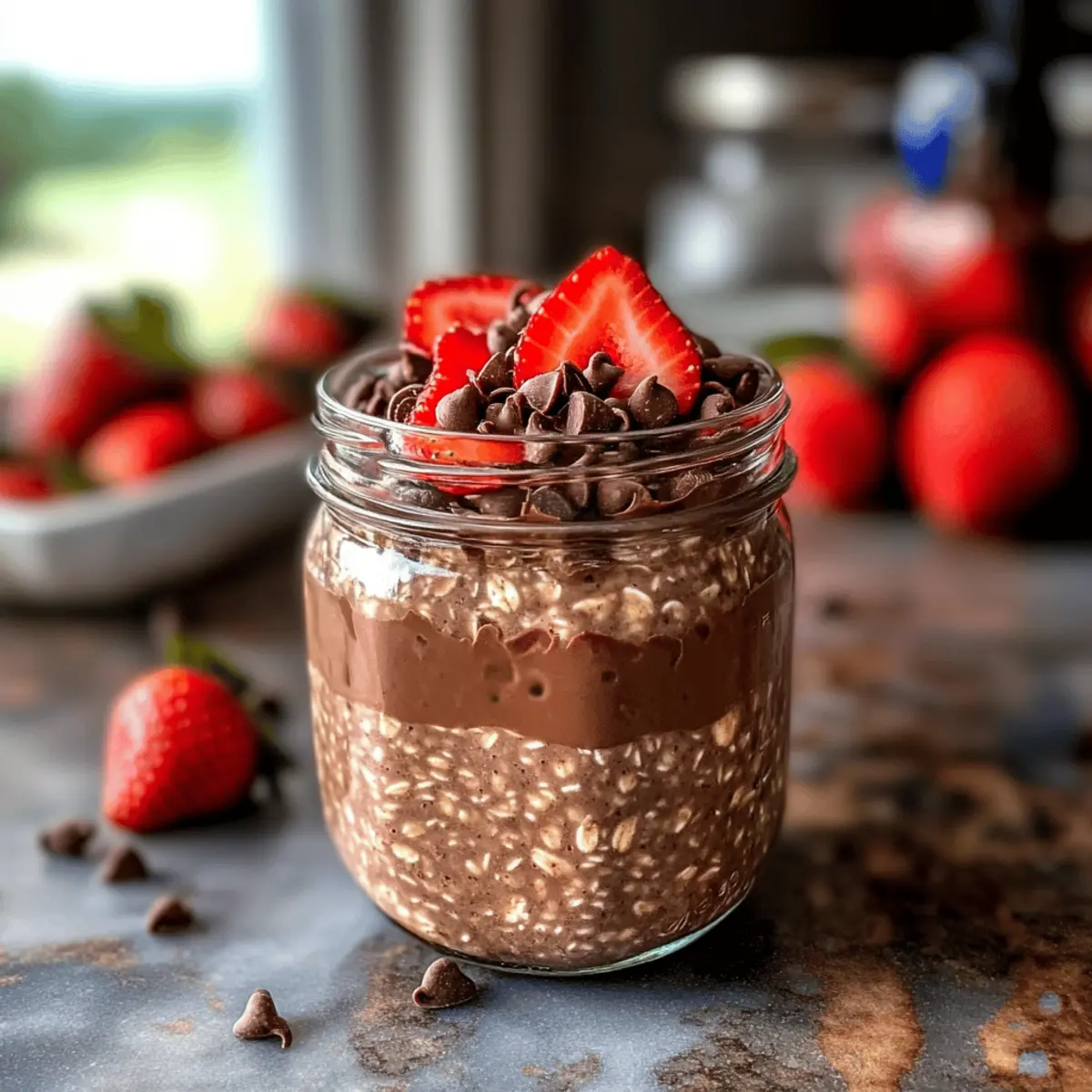Decadent Chocolate Strawberry Overnight Oats for a Guilt-Free Treat