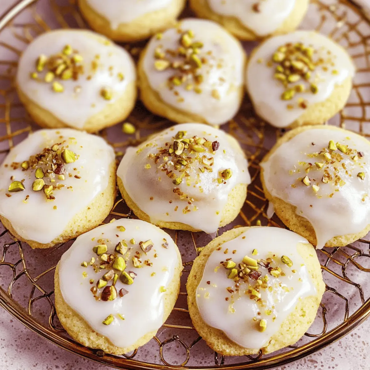 Italian Lemon Pistachio Cookies that Melt in Your Mouth