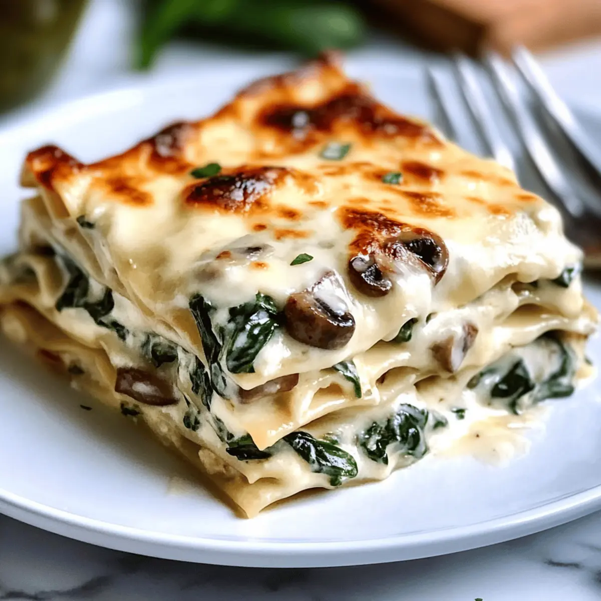 Creamy Spinach and Mushroom White Lasagna for Cozy Nights