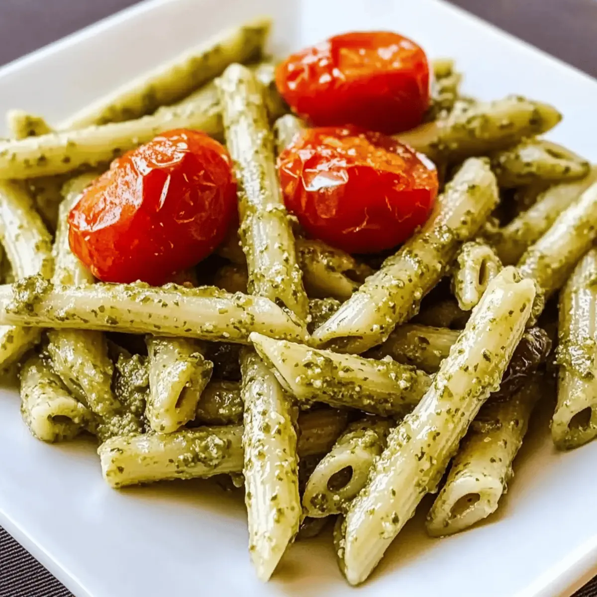 Asparagus Pesto Pasta with Roasted Tomatoes vbtatp