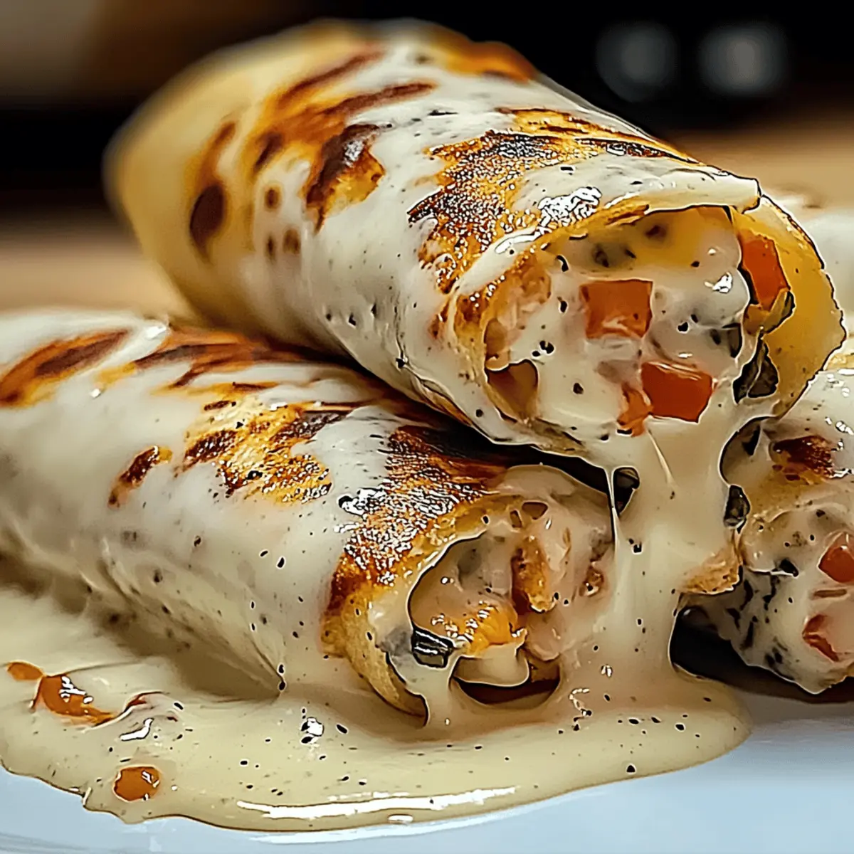 Cheesy Garlic Chicken Wraps s0g3dz