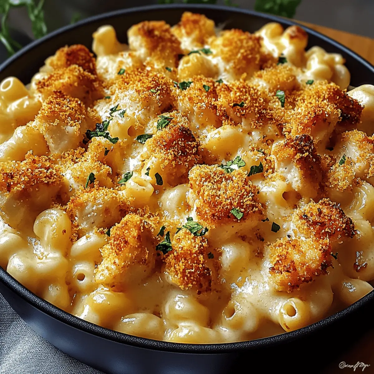 Creamy Honey Pepper Chicken Mac and Cheese wfspts