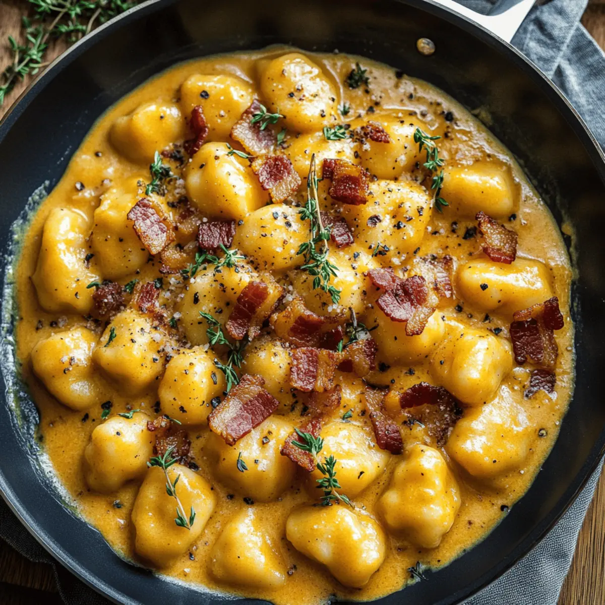Creamy Pumpkin Gnocchi with Bacon zo5ac2