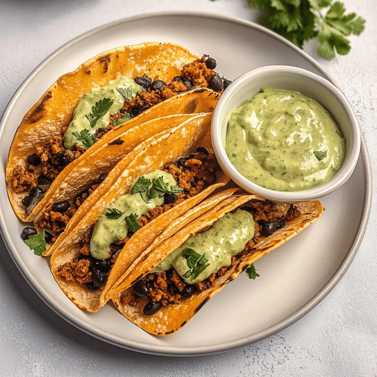 Crispy Baked Ground Turkey Tacos with Avocado Sauce duvaqn