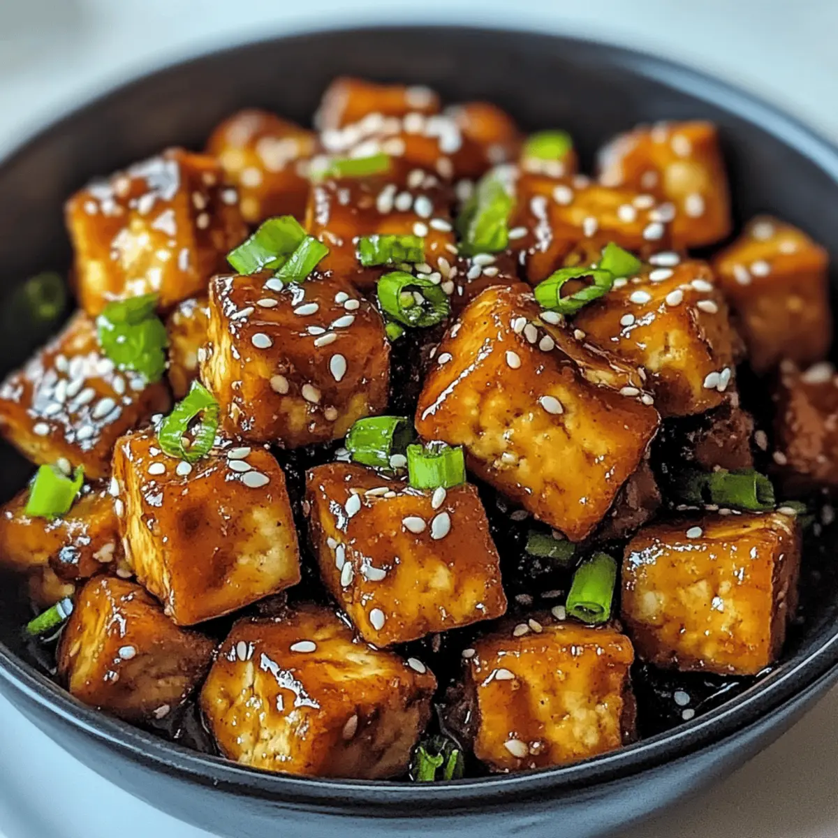 Crispy Honey Garlic Tofu jjurry
