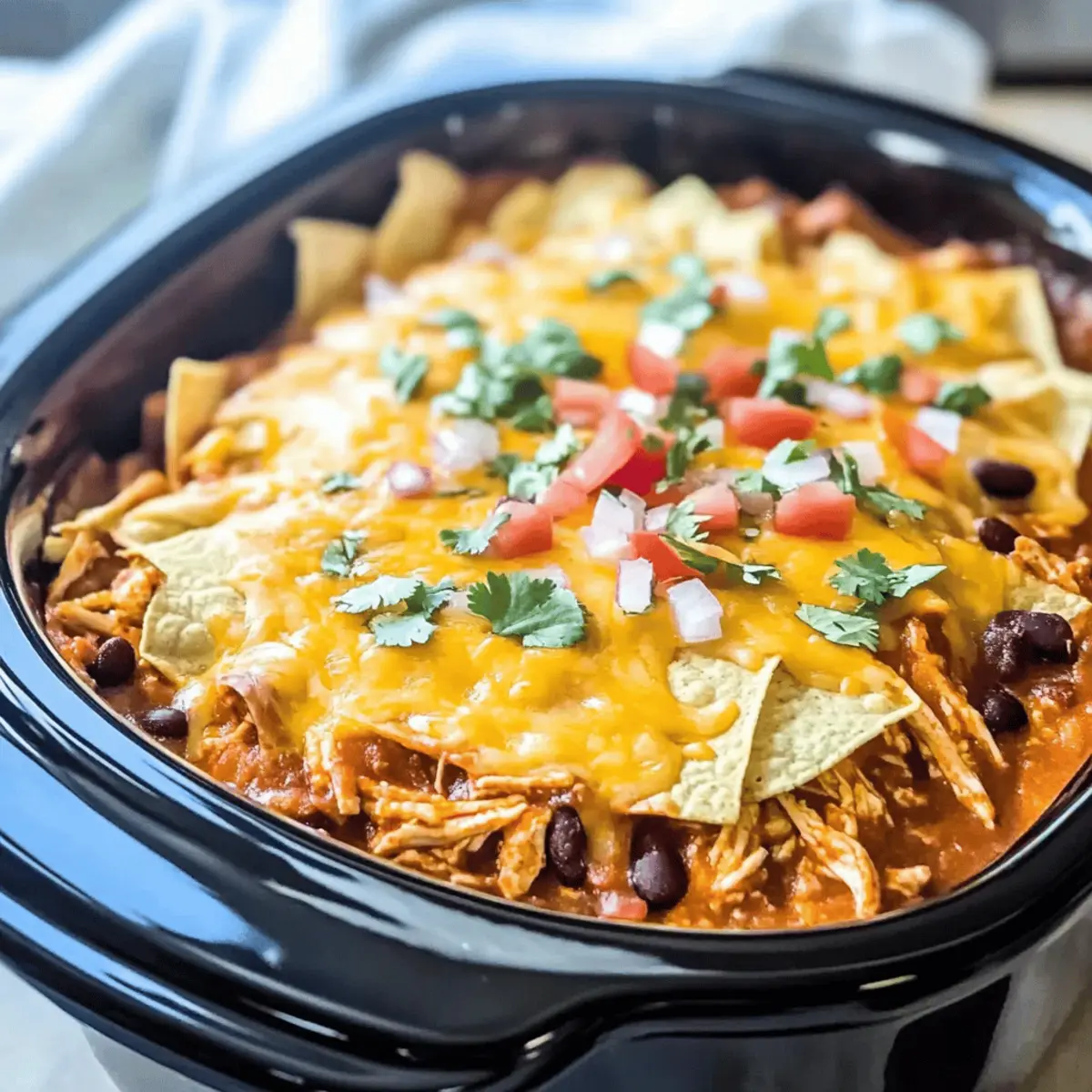 Crockpot Chicken Enchilada Casserole ekoact