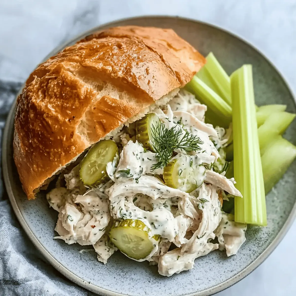 Creamy Dill Pickle Chicken Salad for Easy Meal Prep
