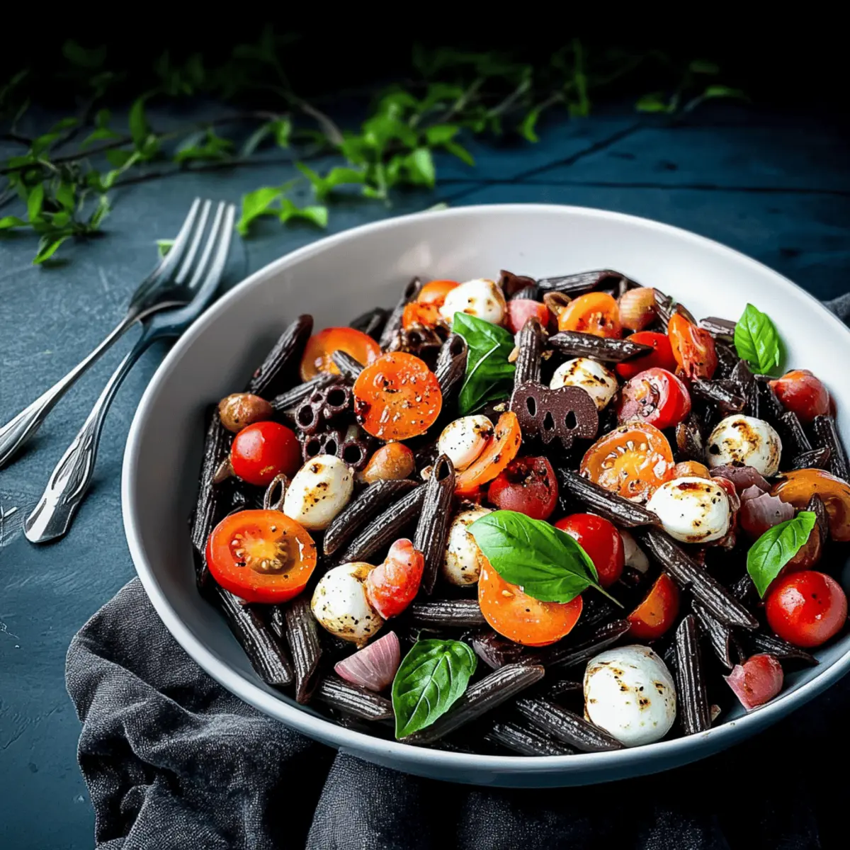 Halloween Caprese Pasta Salad: A Spooky Twist on Tradition