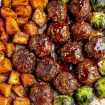 Korean BBQ Meatballs with Roasted Vegetables