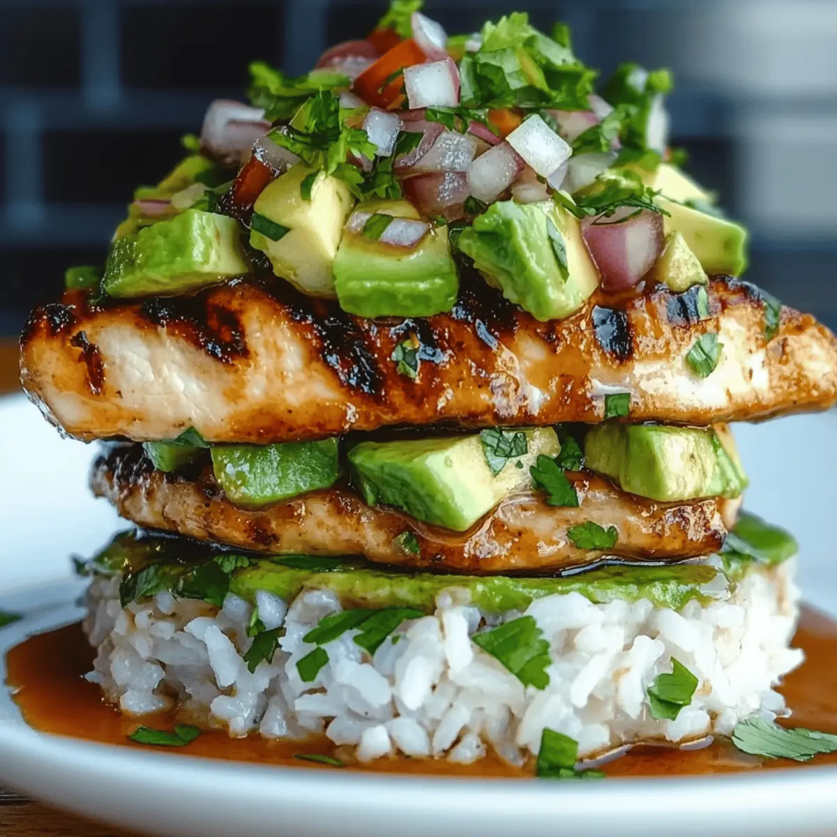 Lime Chicken Avocado Rice Stack zapshr