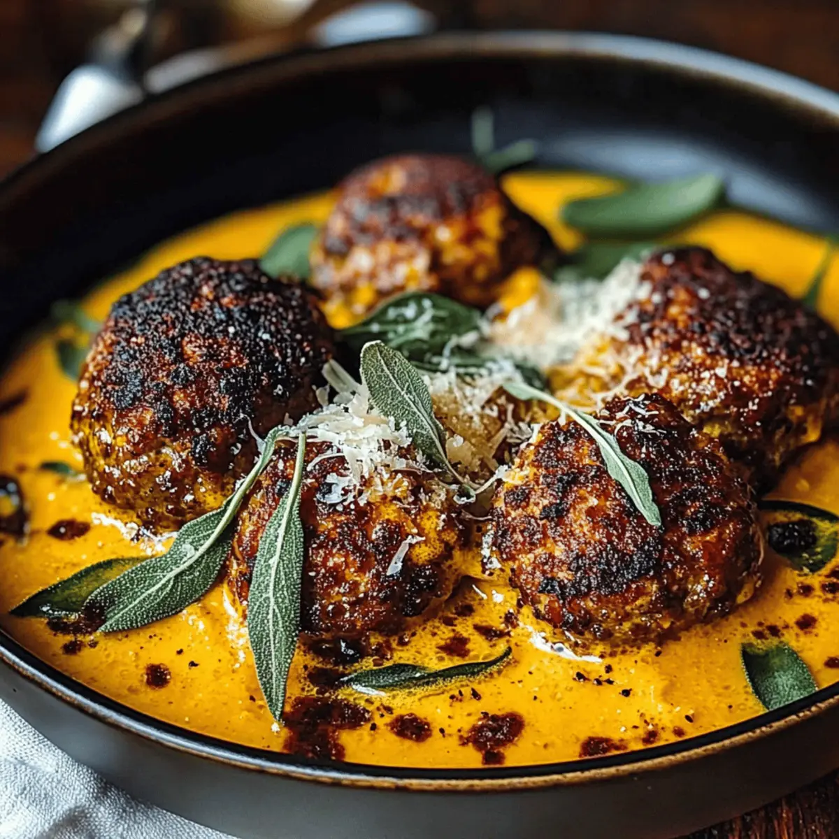 Meatballs Pumpkin Sage Sauce llnock