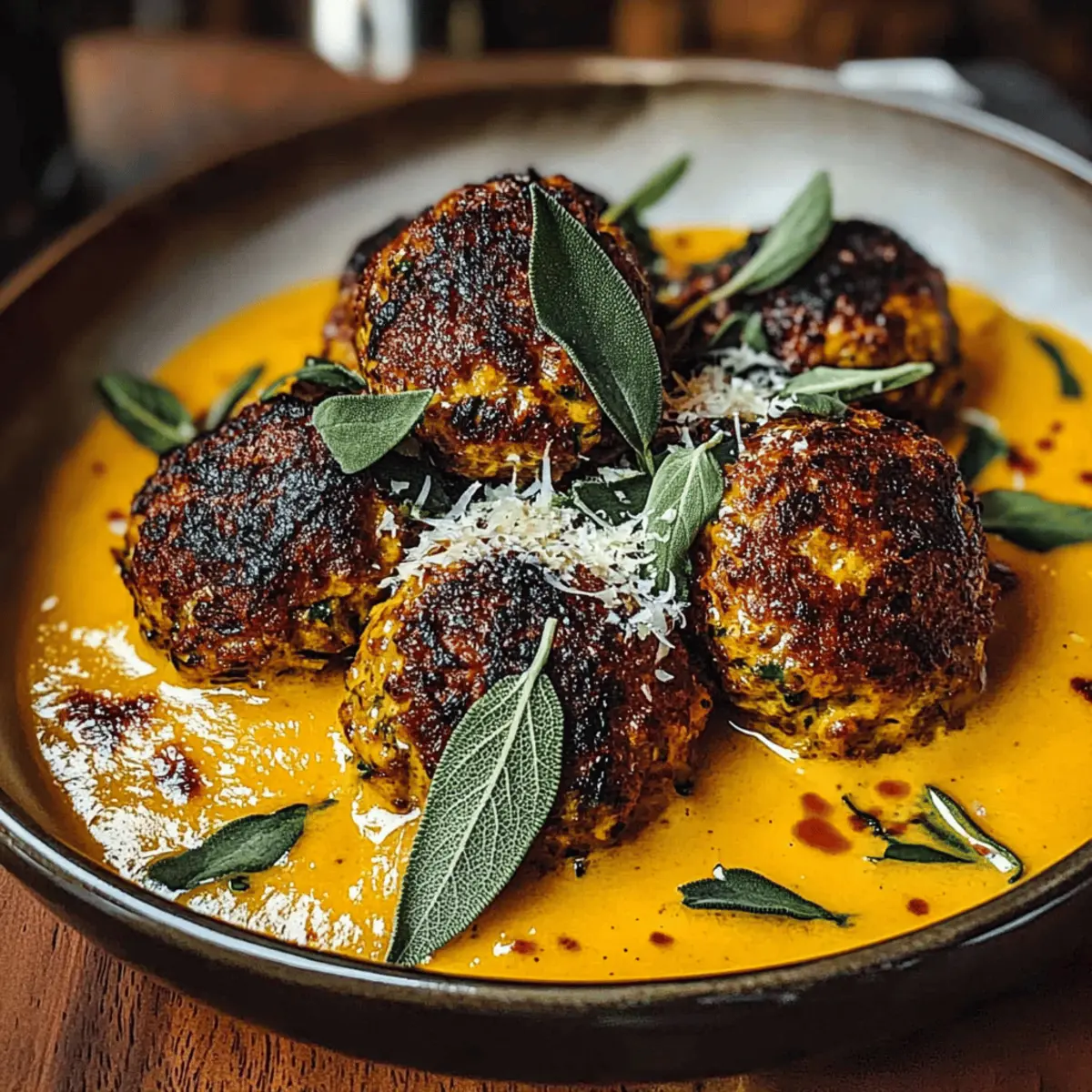 Meatballs Pumpkin Sage Sauce wwvbbi