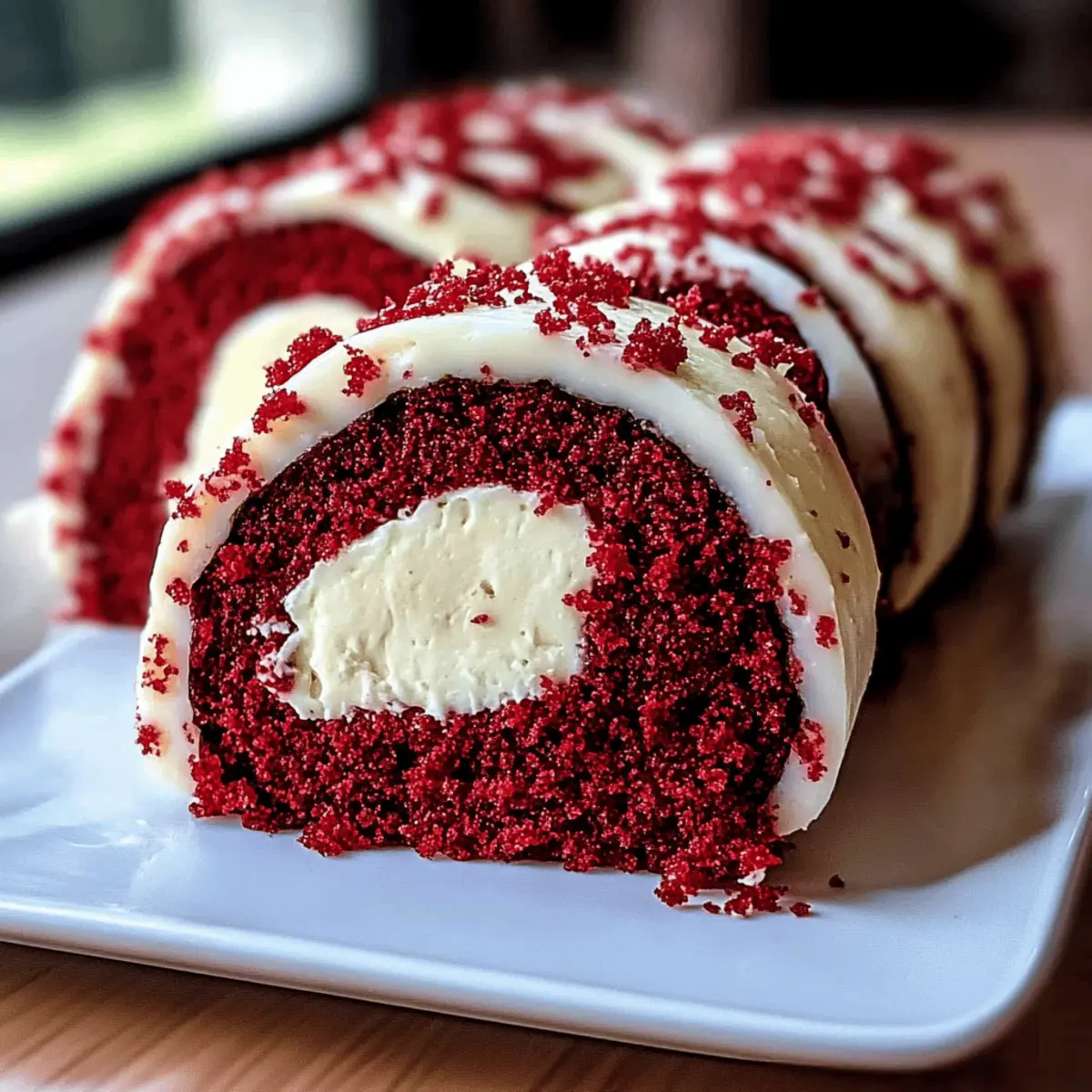 Red Velvet Cheesecake Sushi Roll Dessert aiqr7z