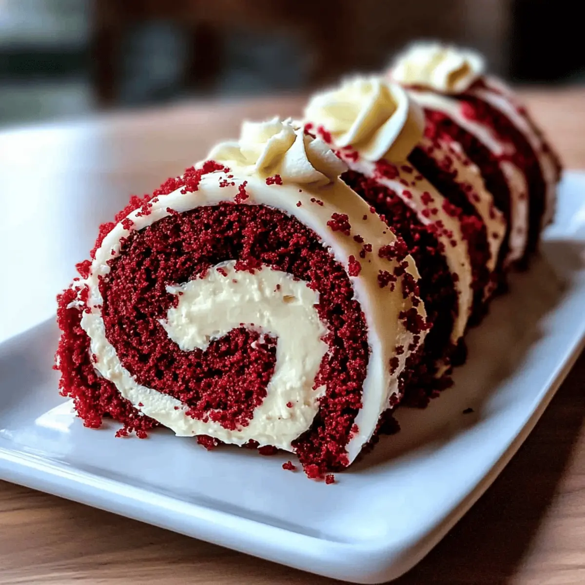 Red Velvet Cheesecake Sushi Roll Dessert z5ghl2