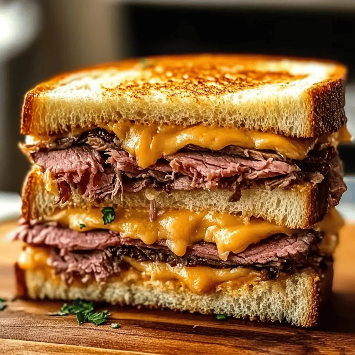 Irresistible Roast Beef & Cheddar Melt Sandwich at Home