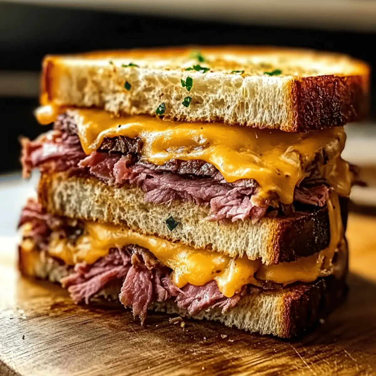 Roast Beef Cheddar Melt Sandwich pdohkr