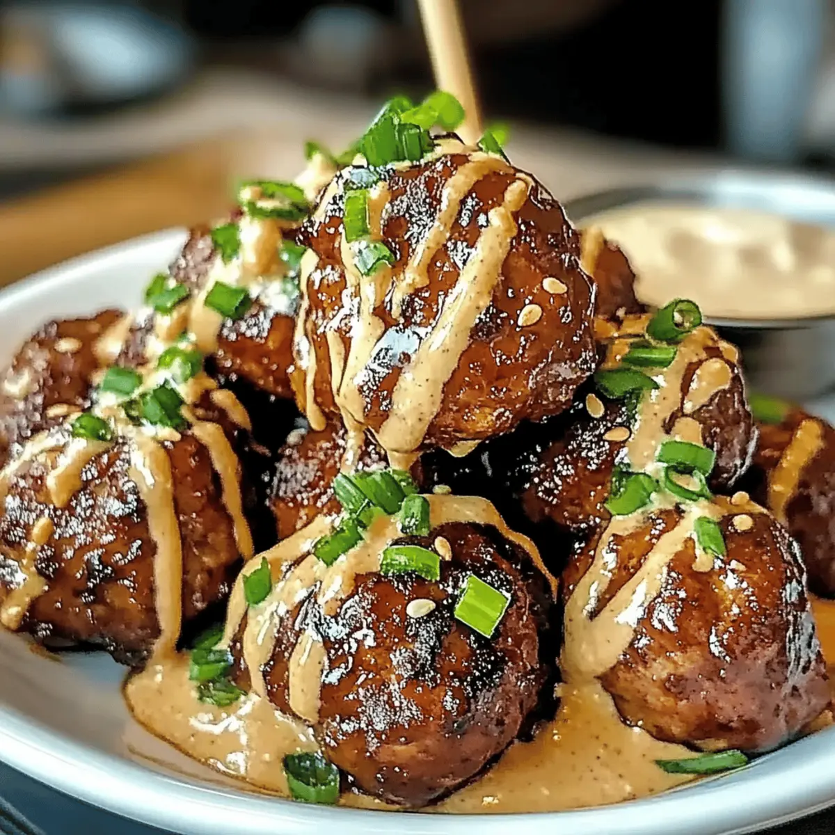 Tender Korean BBQ Meatballs with Spicy Mayo Dip: A Flavor Explosion