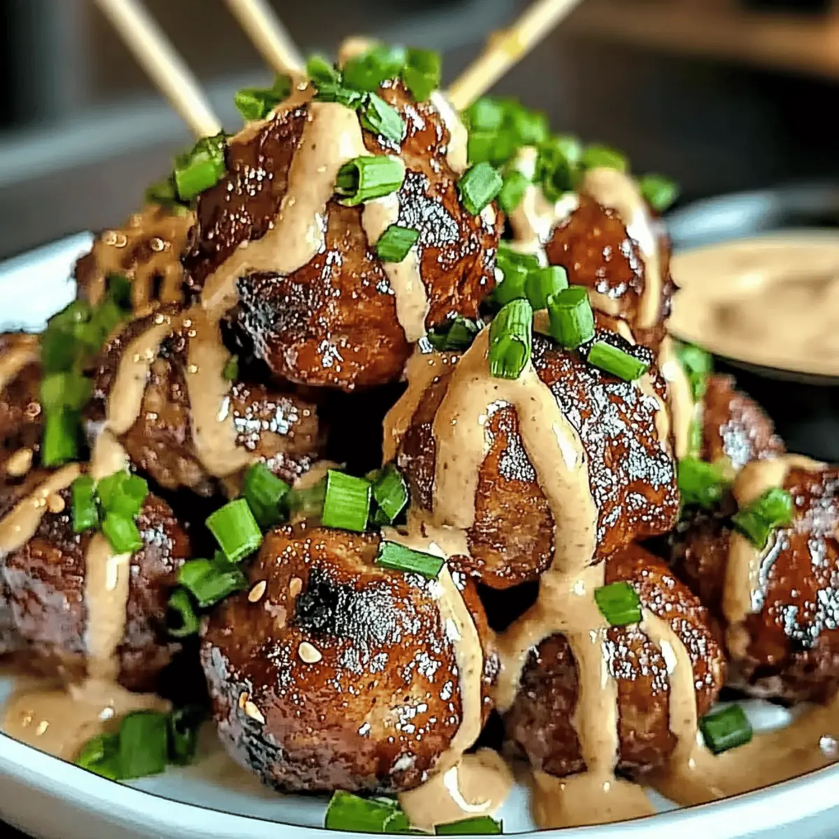 Tender Korean BBQ Meatballs with Spicy Mayo Dip quj6fq