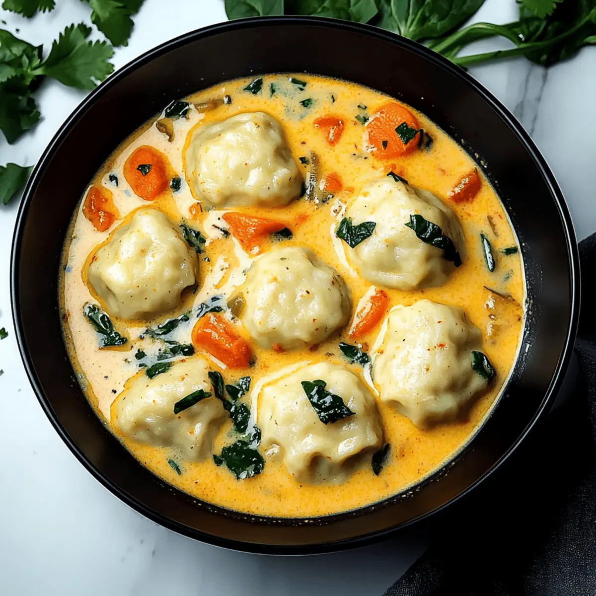 Coconut Curry Soup with Dumplings: A Cozy Culinary Escape