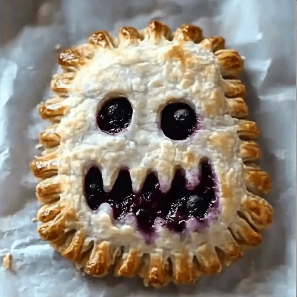 Adorably Spooky Vegan Blueberry Ghost Hand Pies for Halloween Fun