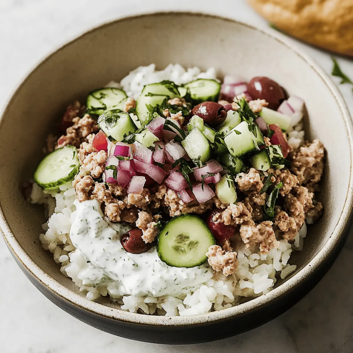 Healthy Greek Ground Chicken Bowls for Flavorful Meal Prep