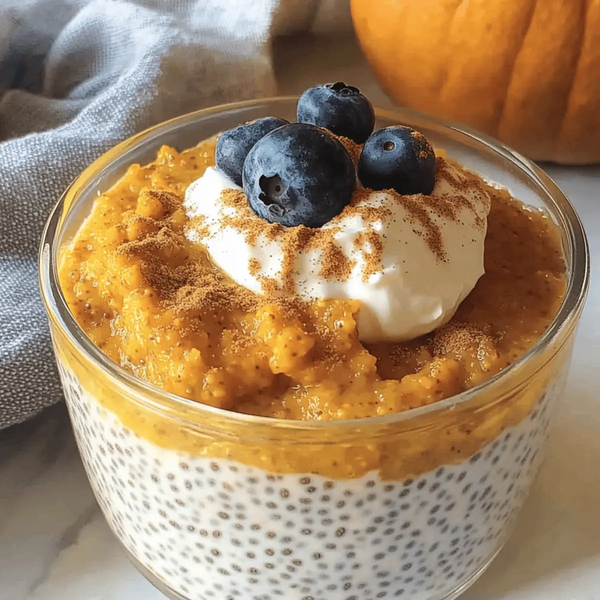 Creamy Pumpkin Pie Chia Seed Pudding with Yogurt Bliss