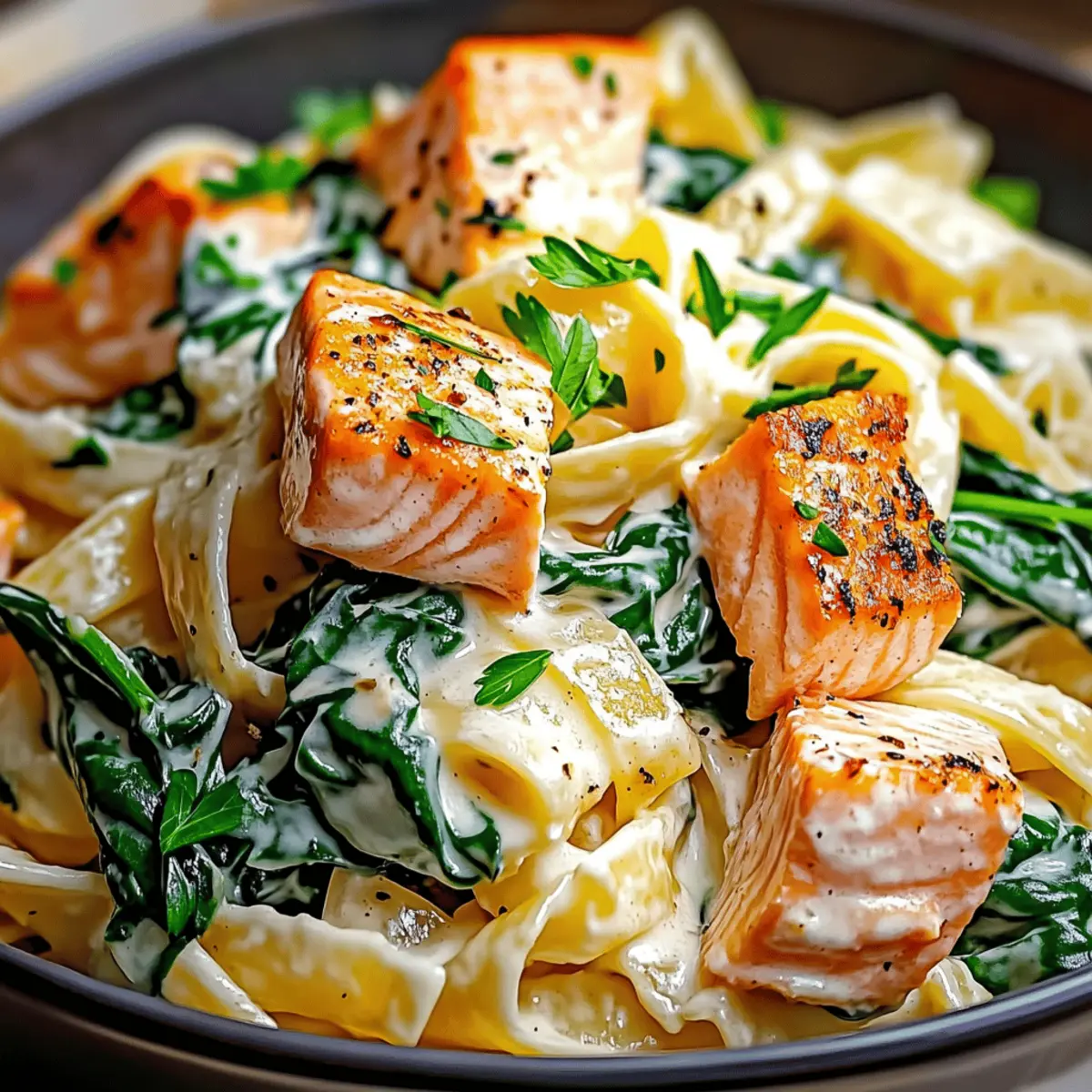Creamy Salmon Spinach Pasta Dish for Quick Weeknight Delights