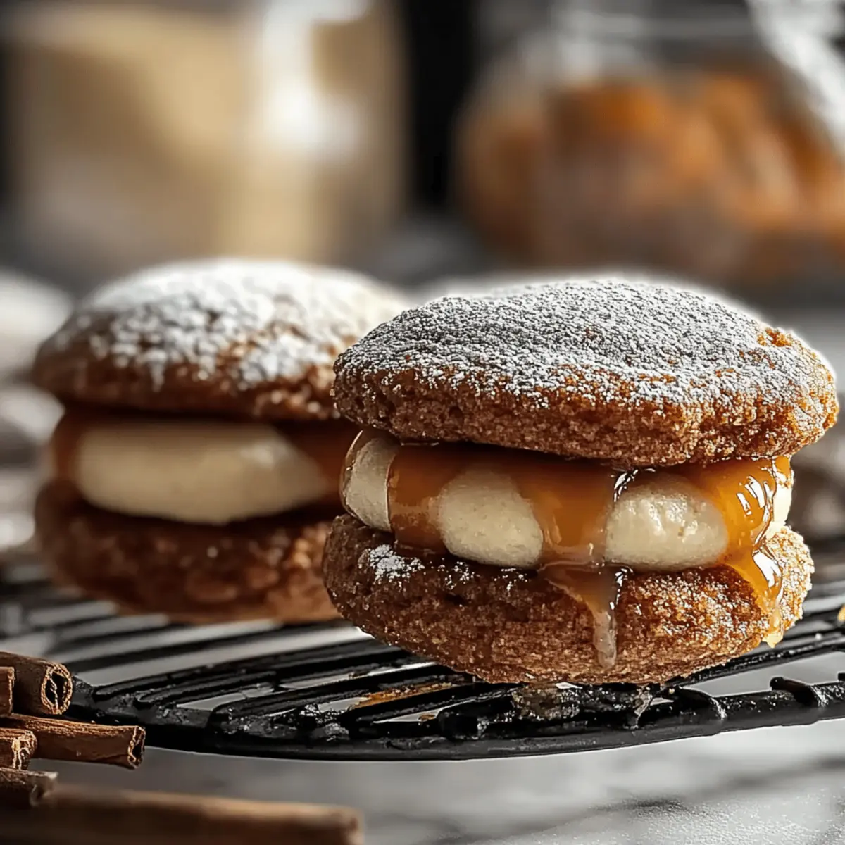 Indulge in Apple Cider Whoopie Pie Cookies with Caramel Delight