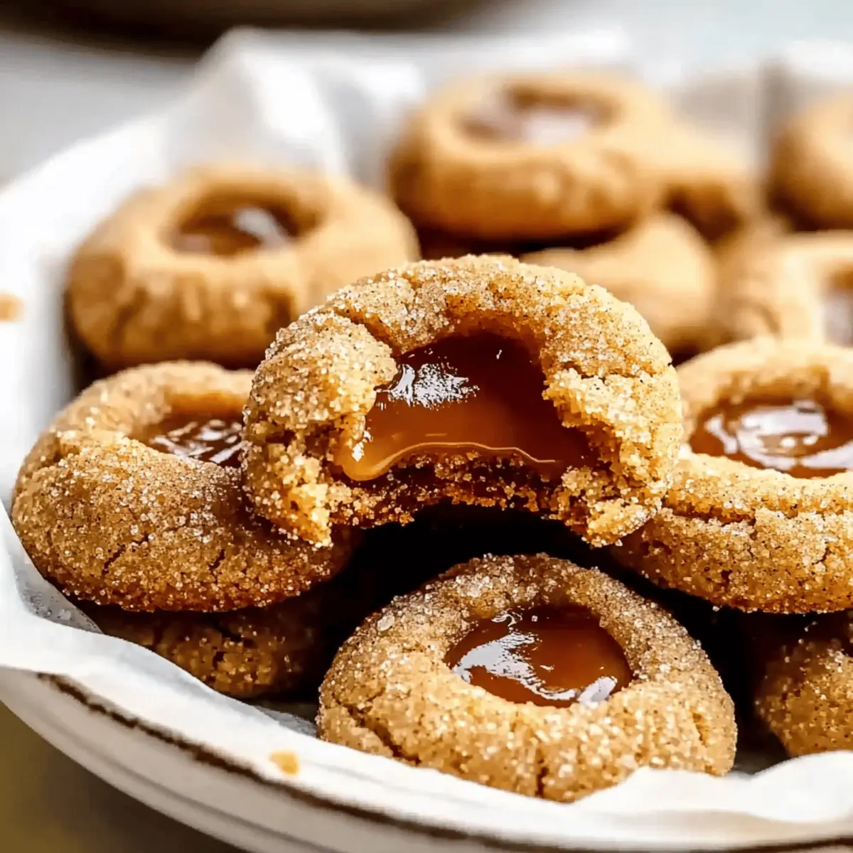 Decadent Caramel Apple Spice Thumbprint Cookies to Savor